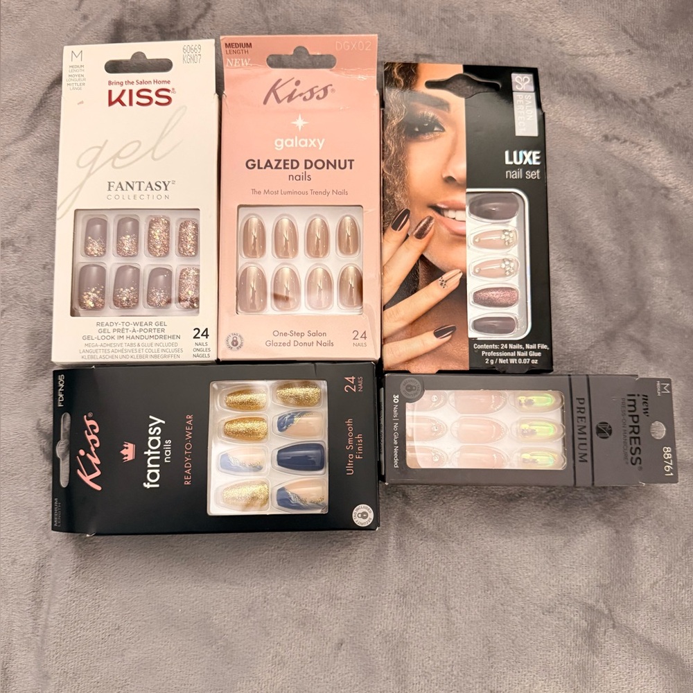 ✨Press-On Nail Bundle | KISS, imPRESS, & Salon Perfect ✨